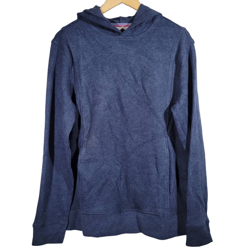 Tailorbyrd Collection Mens Small Blue Heather 100% Cotton Hoodie Pullover